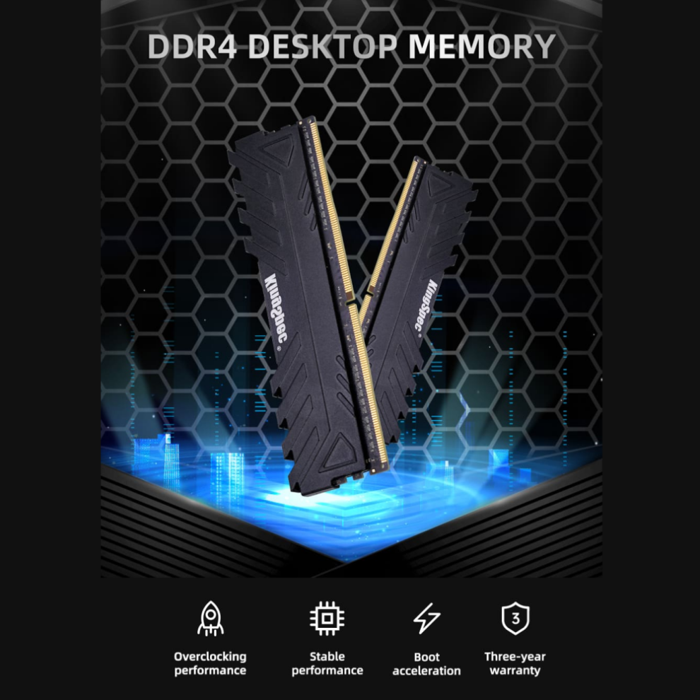 Memoria RAM KingSpec DDR4 16GB 3200mhz Para PC Storm Edition SIPO