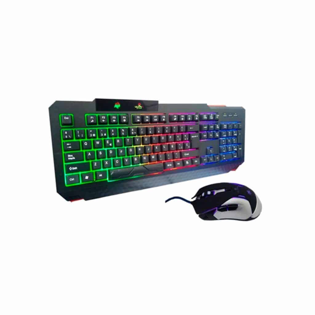 Kit gamer AOAS teclado y mouse, M-400, blanco – SIPO