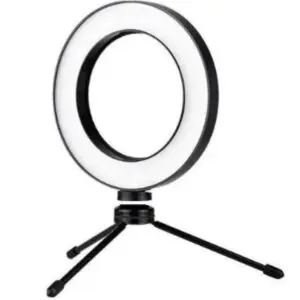 Aro de luz 16cm, 3 tonos regulable, incluye trípode de mesa