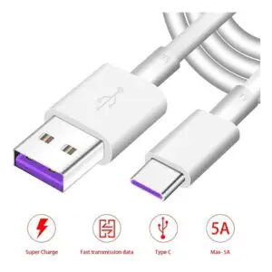 Cable cargador/datos Huawei tipo C - 5A - carga rápida