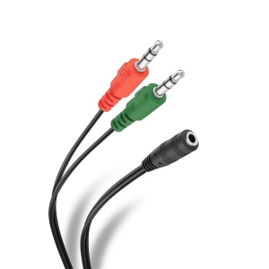 Cable de audio 3.5mm hembra a 2 x 3.5mm macho splitter-1