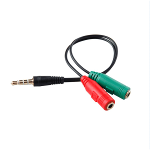 Cable de audio 3.5mm hembra a 2 x 3.5mm macho splitter-2