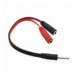 Cable divisor de audio y micrófono - entrada plug 3.5mm-111