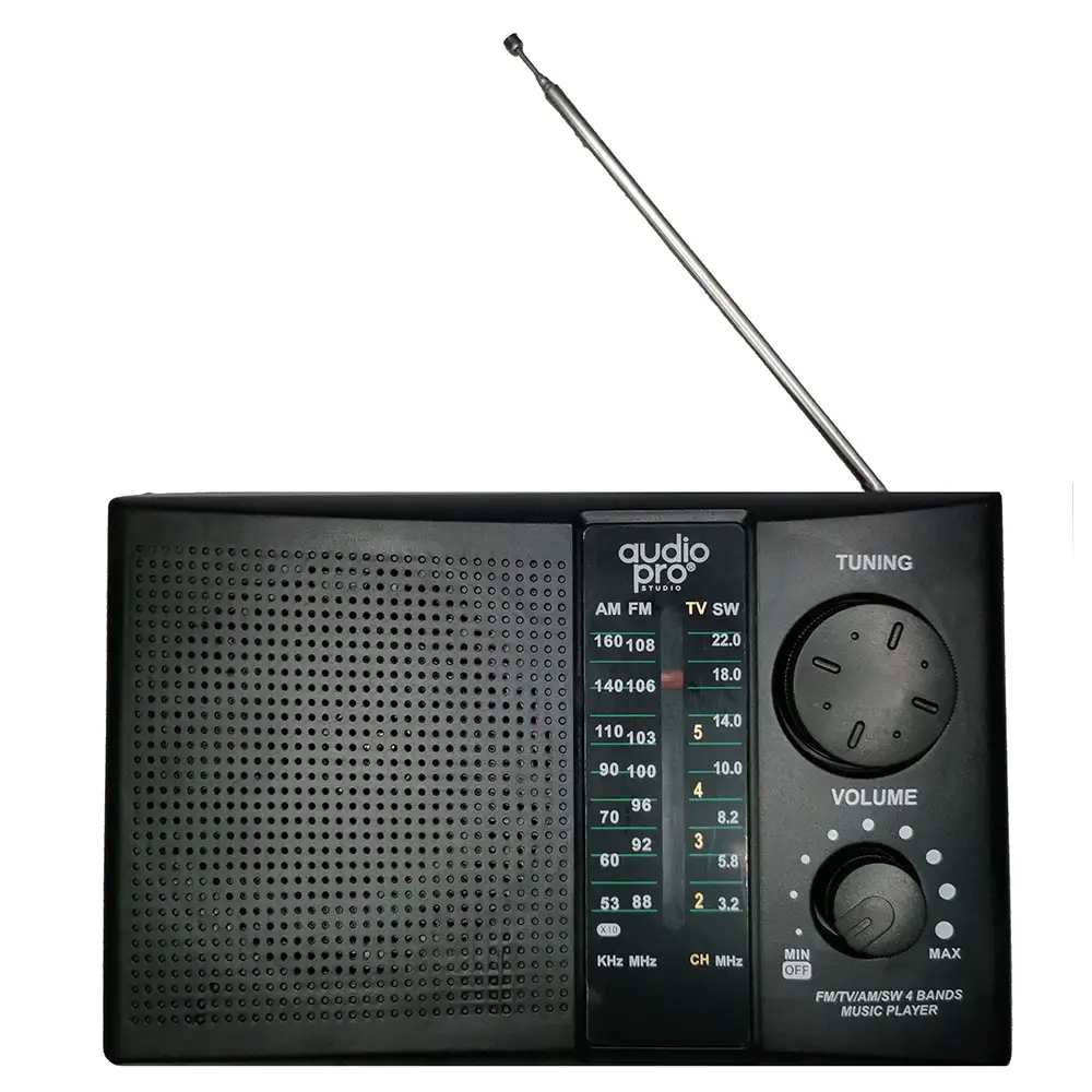 Radio recargable portátil Audio Pro (AM, FM, SW – USB, SD, Batería) –  AP02042 – SIPO