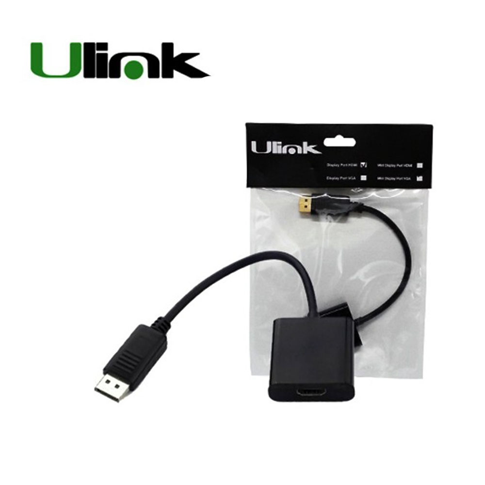 Conversor Adaptador de Video Display Port Macho a HDMI Hembra – Ulink – SIPO