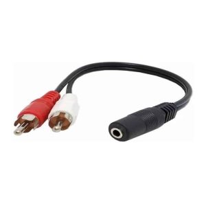 Cable de audio 3,5mm hembra a 2x RCA macho