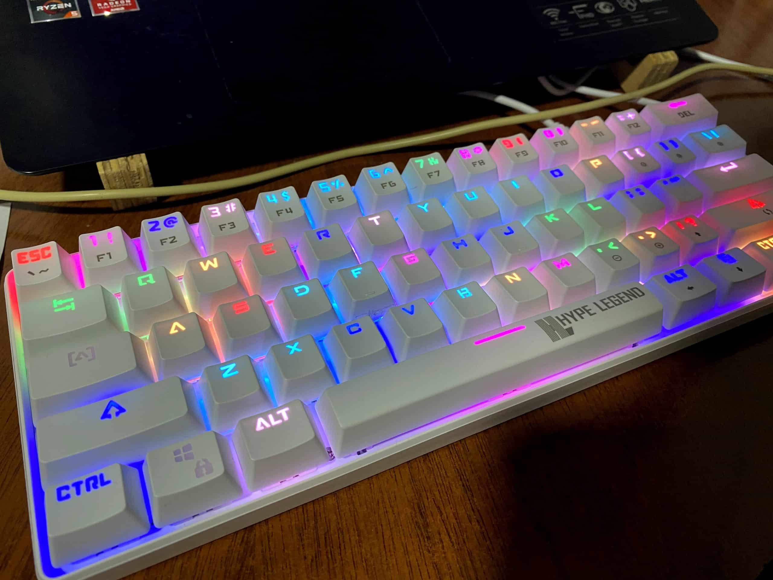 Teclado Mecánico Hype Legend Rebel RGB, Red Switch – White photo review