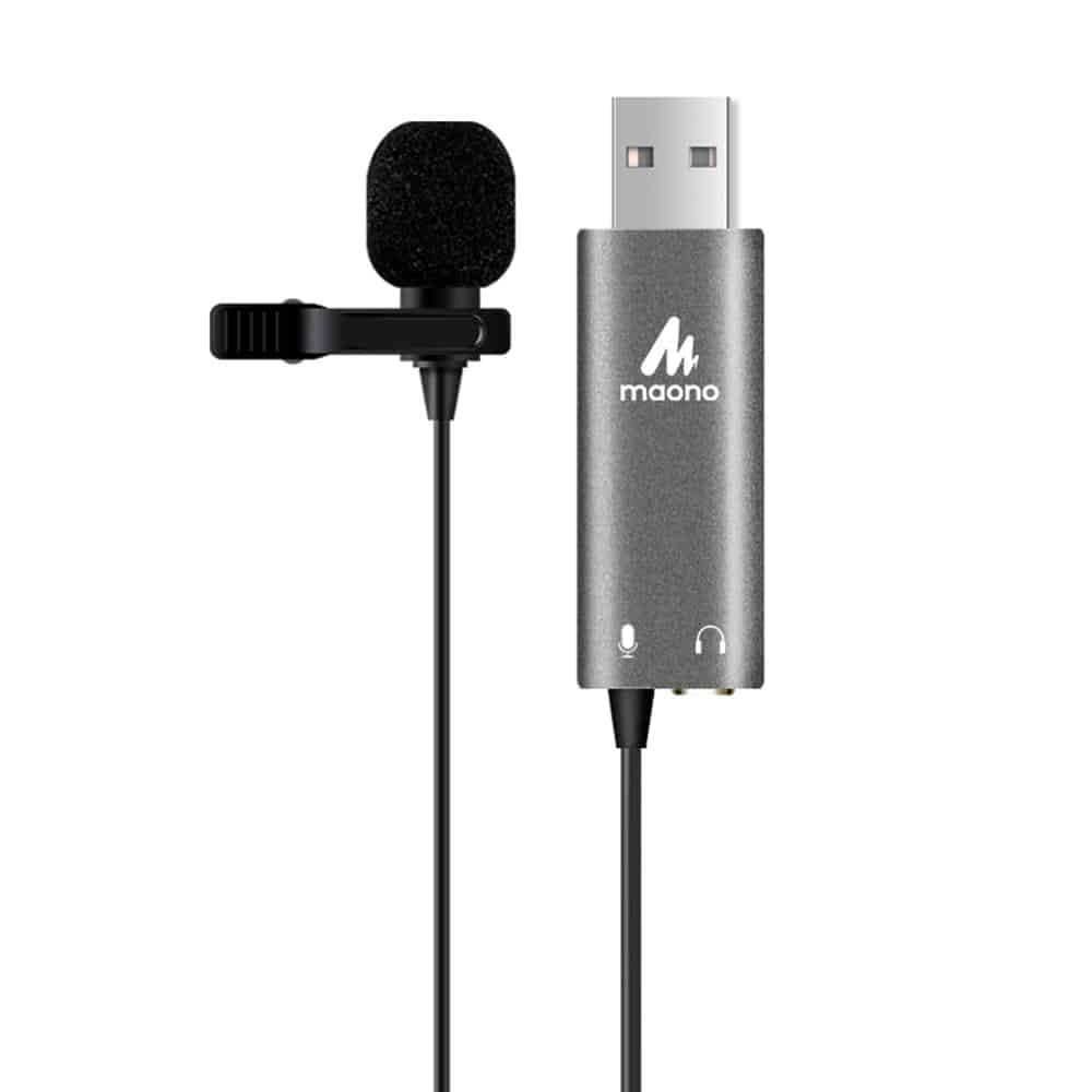 Micrófono de Solapa MAONO AU-UL20 (Tarjeta de Sonido) – USB
