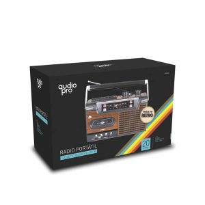 Radio Cassette AudioPro AP02076, portátil, BT, USB, 20W-1