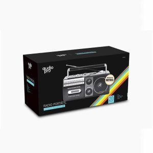 Radio Cassette AudioPro AP02077, portátil, USB, 20W, X Bass-2