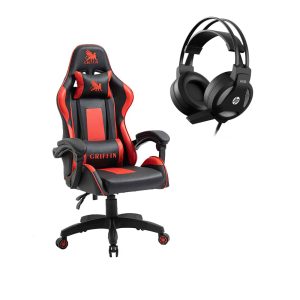 Cyber Pack Silla Gamer Ultimate Griffin + Audífonos HP H100