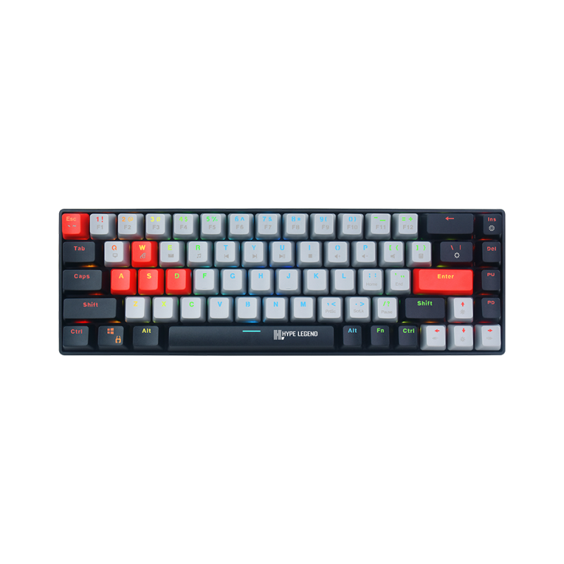 Teclado Mecánico 65% Hype Legend Rebel UP, Red Switch (RGB)