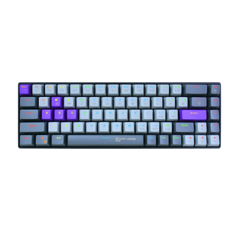 Teclado Mecánico 65% Hype Legend Super Rebel UP, Red Switch (RGB)