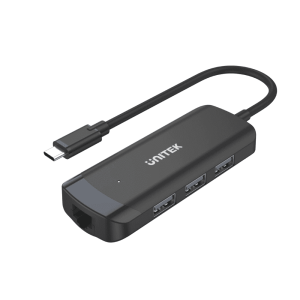 Hub USB-C Unitek 4 en 1 (3x USB 3.2 - 1x Puerto Gigabit Enthernet)