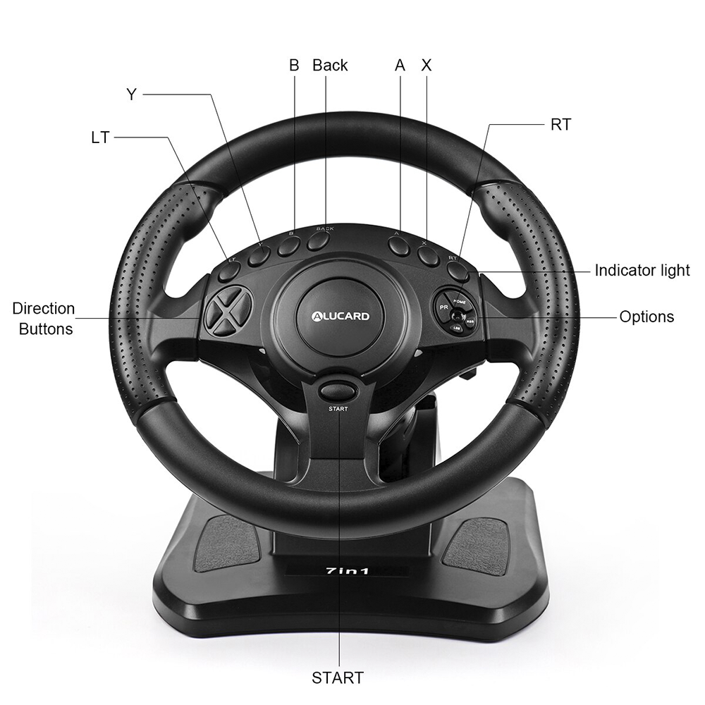 Volante para Juegos Racing Universal PXN V900 con Pedales, compatible con PC/PS/  – SIPO