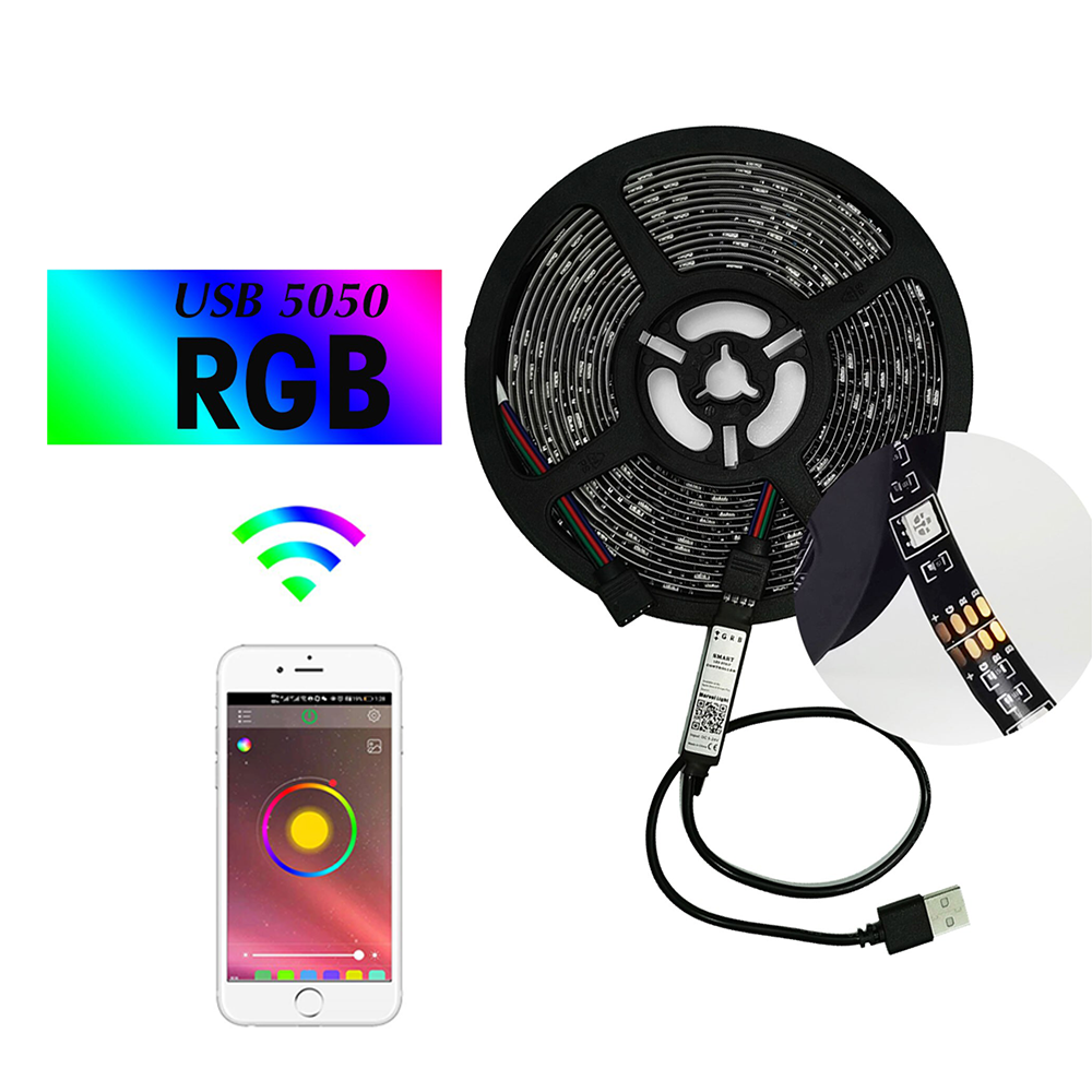 Cinta Tira Luces Led Rgb 5050 5mts Usb Bluetooth App, Tv Pc – SIPO