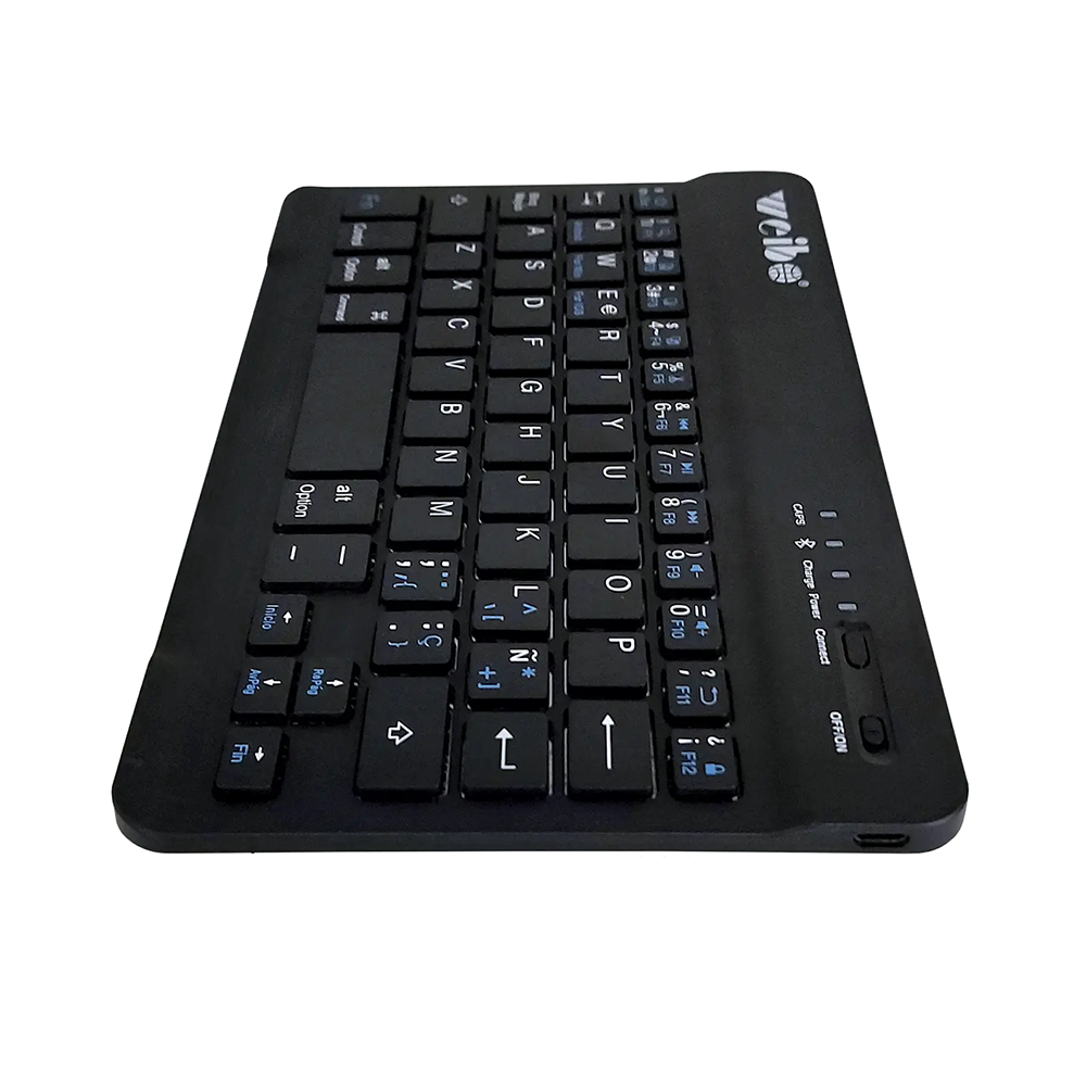 Teclado Bluetooth inalámbrico ultra delgado, silencioso, mini teclado  inalámbrico, recargable, portátil, tamaño de viaje, 49 teclas, teclado