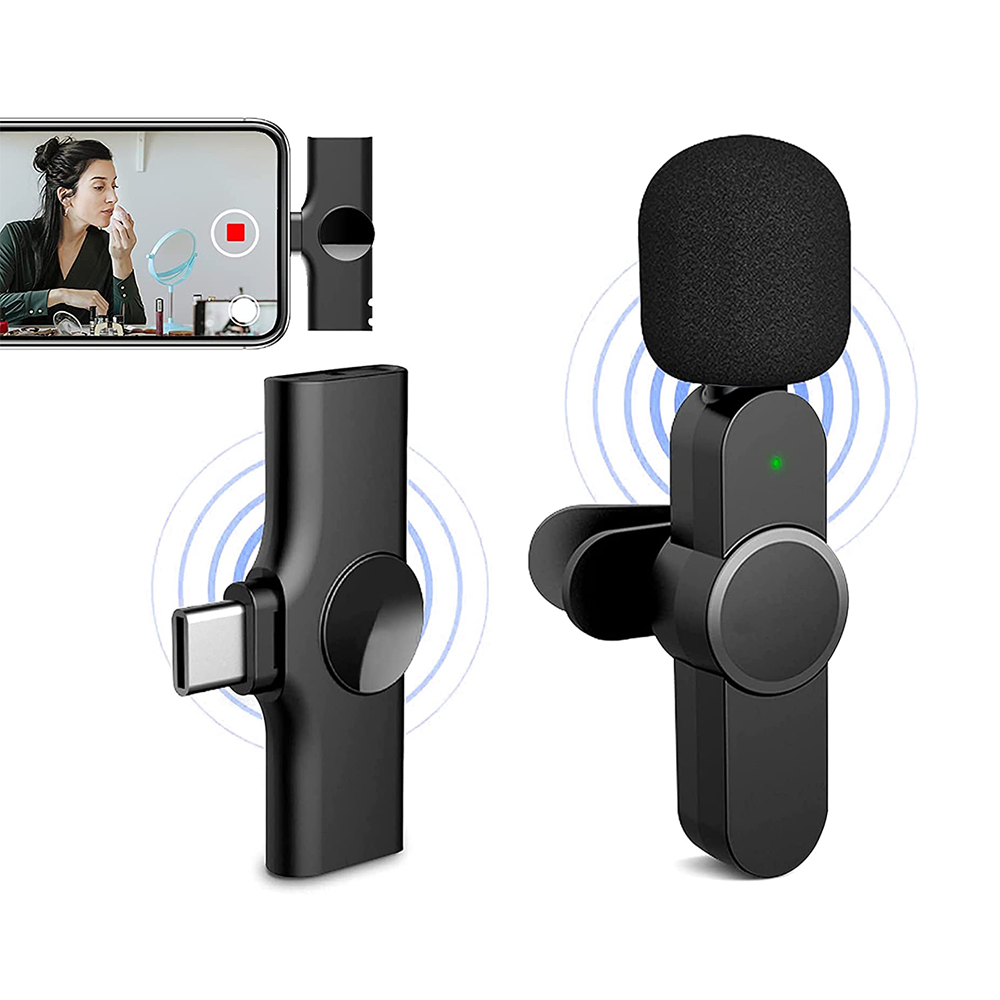Micrófono lavalier inalámbrico para iPhone iPad para grabar, transmisión en  vivo