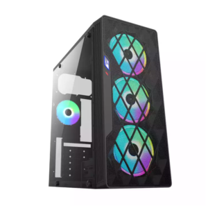 Gabinete Gamer ATX, Diamond Design RGB - 3 Cooler Inluidos-1