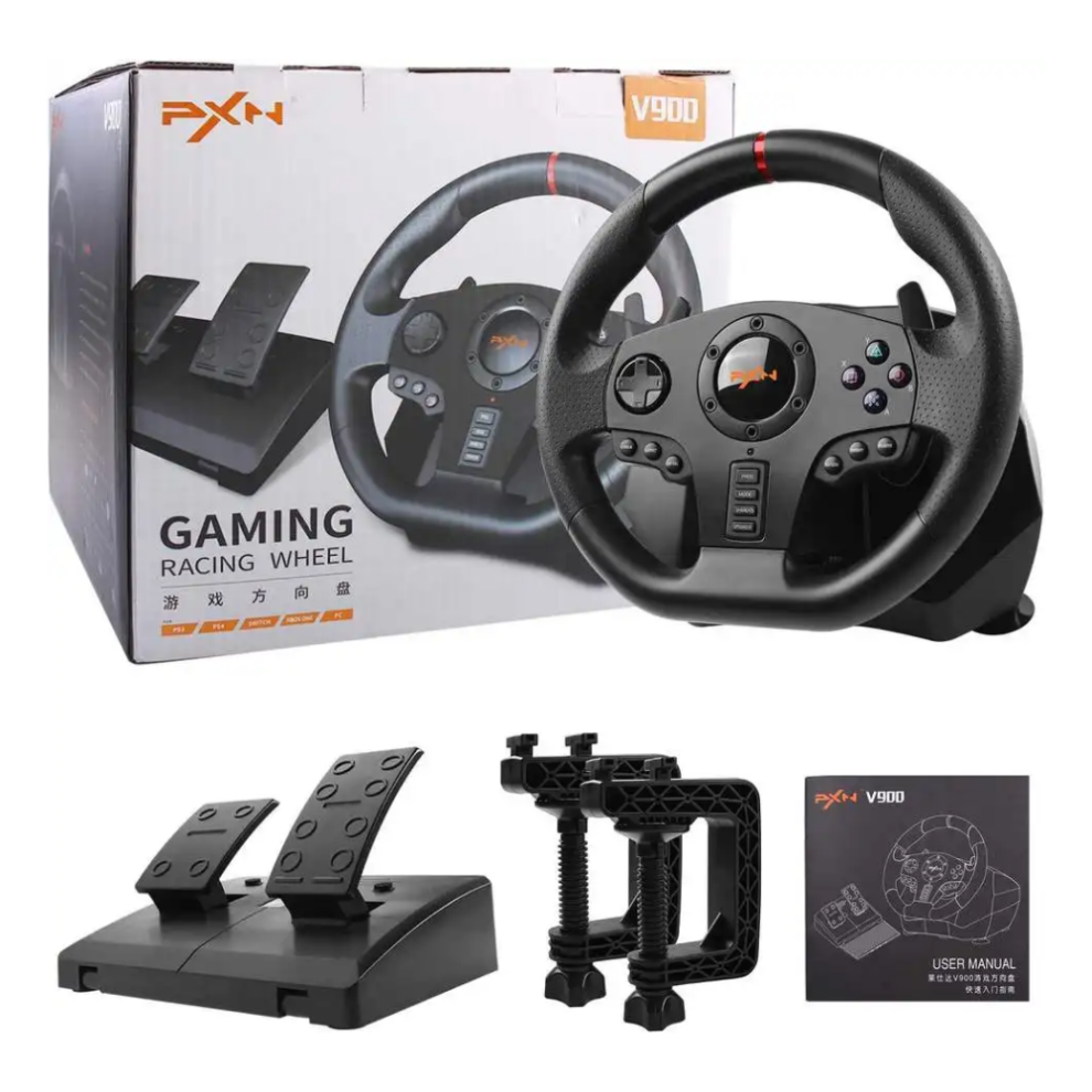 Volante para Juegos Racing Universal PXN V900 con Pedales, compatible