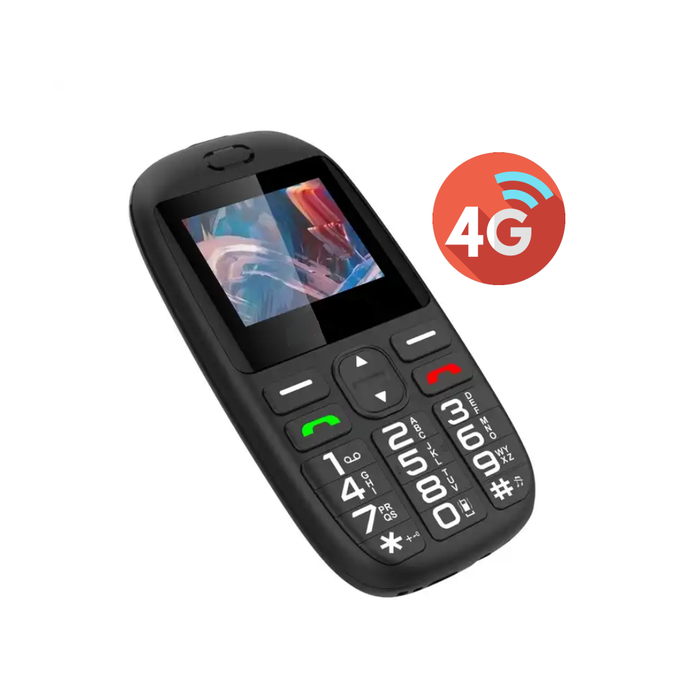 Teléfono celular Senior Adulto Mayor 4G, Dual SIM, pantalla 1.77″, botón  SOS – SIPO