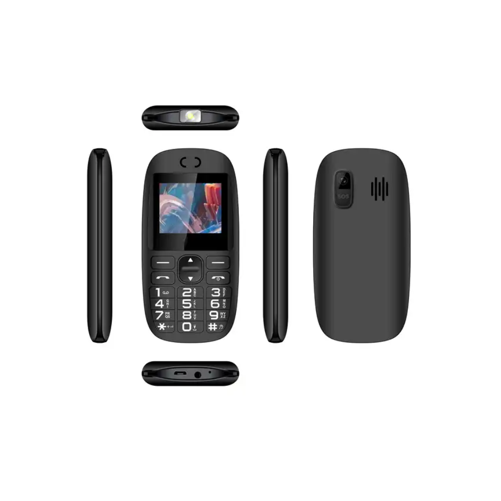 Teléfono celular Senior Adulto Mayor 4G, Dual SIM, pantalla 1.77″, botón SOS  – SIPO