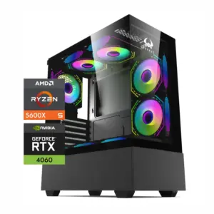 PC Gamer Halo Pro: Ryzen 5600X, SSD M.2, RAM 16GB, RXT 4060, Wifi