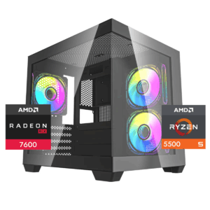 PC Gamer Warrior 5: Ryzen 5500, SSD M.2, RAM 16/32GB, RX 7600