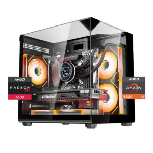 PC Gamer Warrior 5: Ryzen 5500, SSD M.2, RAM 16/32GB, RX 7600