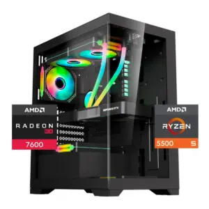 PC Gamer Warrior 5: Ryzen 5500, SSD M.2, RAM 16/32GB, RX 7600