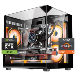 PC Gamer Warrior 3050 6GB: Ryzen 5500, SSD M.2, RAM 16/32GB, RTX 3050 6GB