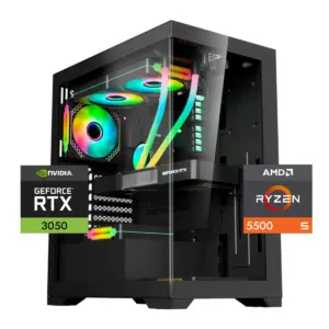 PC Gamer Warrior 3050 6GB: Ryzen 5500, SSD M.2, RAM 16/32GB, RTX 3050 6GB