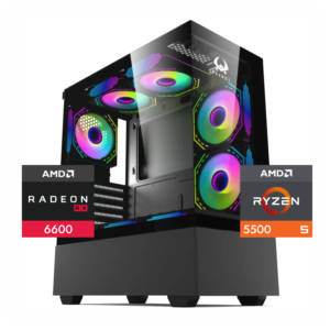 PC Gamer Warrior 5: Ryzen 5500, SSD M.2, RAM 16GB, RX 6600