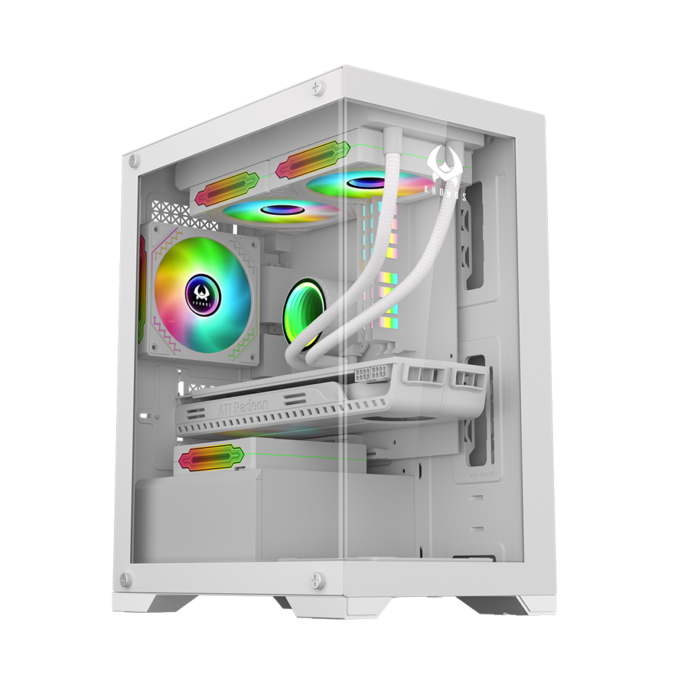 Gabinete Kronos Diamond White mATX, Vidrio Templado, USB 3.0 - SIPO