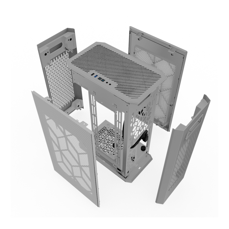 Gabinete Kronos Ophion Mini-ITX, 1 cooler, 3.0 USB - Gris - SIPO