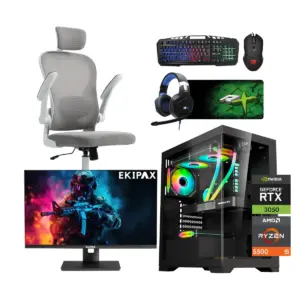 Combo Setup Gamer: PC Warrior 3050, Monitor, Silla y periférico
