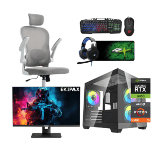 Combo Setup Gamer: PC Warrior 3050, Monitor, Silla y periférico