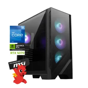 Pc Gamer MSI Inspire Core: Intel I7 12700KF, M.2 Gen 4, 32GB DDR5 Ram, RTX 5070 12GB