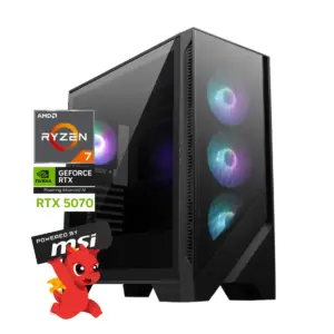 Pc Gamer MSI Inspire Ultra: Ryzen 7 8700F, M.2 Gen 4, 32GB DDR5 Ram, RTX 5070 12GB