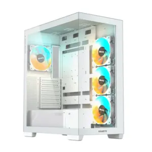 Gabinete Gamer Gigabyte C500 Panoramic Blanco Vidrio templado ATX 4Fan