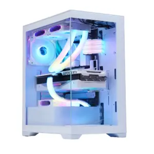 Gabinete Kronos Prisma White RGB ATX, Vidrio Templado, USB 3.0