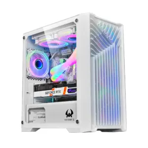 Gabinete Kronos Wind Vidrio templado, RGB, 3Fan mATX, Blanco