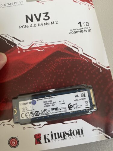 Disco Sólido SSD Kingston NV3 1TB, M.2 Gen4 NVMe 6000MB/S photo review