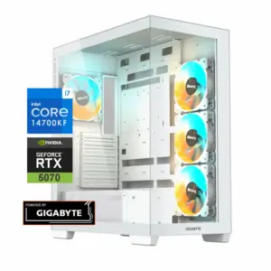 Pc Gamer Atlantis Aero: Intel i7-14700KF, 32GB DDR5, RTX 5070 12GB - Full White