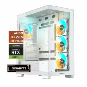 Pc Gamer Extreme Ultra: Ryzen 9 9950X 3D, 64GB DDR5, RTX 5090 32GB - Full White