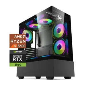 PC Gamer Halo Ultra: Ryzen 5600, SSD M.2, RAM 16GB, RTX 3060 12GB, Wifi