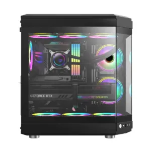 Gabinete Kronos Atlantis ATX Vidrio Templado, USB 3.0, Black