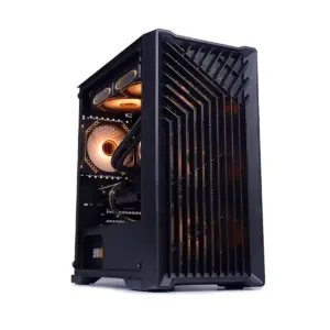 Gabinete Kronos Wind Vidrio templado, RGB, 3Fan mATX, Negro