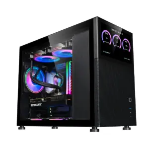 Gabinete Kronos Magic Pantalla Modular mATX USB 3.0 Vidrio Negro