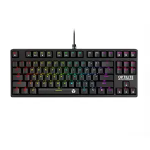 Teclado Gamer Mecánico Fantech Optilite MK872 Black Óptico RGB